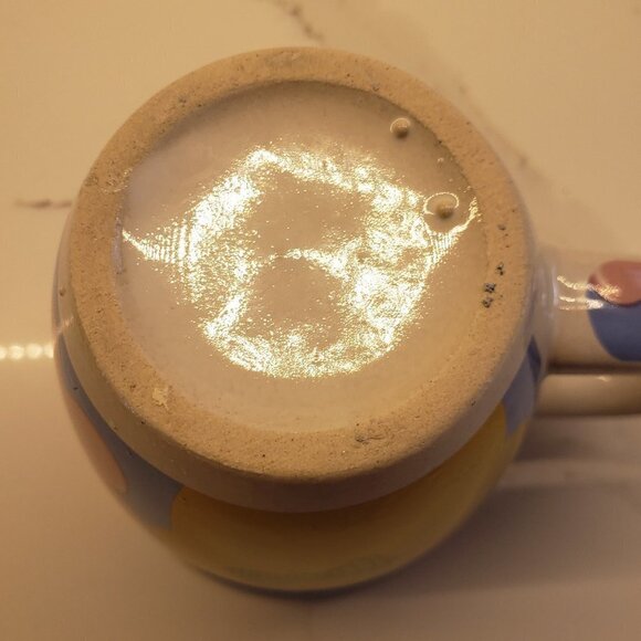 vintage Set of 2 Easter Mug/Vase Easter Bunny Embossed Happy Chick Pink - Picture 13 of 13